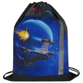 Мешок для обуви ЮНЛАНДИЯ, плотный, светоотражающая полоса, 46х36 см, "Space war", 270916 Мешок для обуви ЮНЛАНДИЯ, плотный, светоотражающая полоса, 46х36 см, "Space war", 270916