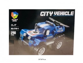 Конструктор арт. 47101-1 Автомобиль Полиция 290 дет. в кор.•