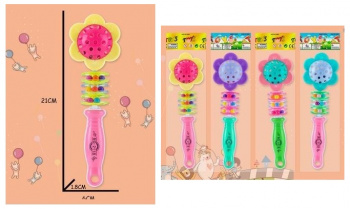 Погремушка арт. 2118-1 Цветочек цвета микс 21*1,8*6 /576шт./ Погремушка арт. 2118-1 Цветочек цвета микс 21*1,8*6 /576шт./