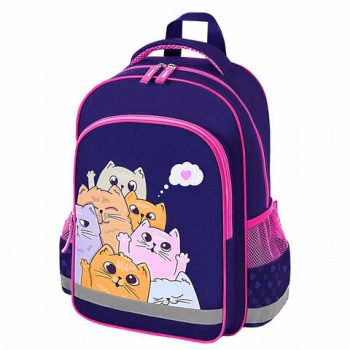 Рюкзак ПИФАГОР SCHOOL, 1 отделение, 3 кармана, "Cat greetings", 38x28х14 см, 272087 Рюкзак ПИФАГОР SCHOOL, 1 отделение, 3 кармана, "Cat greetings", 38x28х14 см, 272087