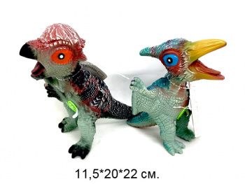 Динозавр арт. SDH359-84 Фигурка резин. в ассортименте, звук в кор._/96шт./