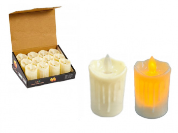 Свеча Новогодняя арт. JYB690839-502 "Огонек" белый матовый 5*8 см (12 шт.) в кор. Свеча Новогодняя арт. JYB690839-502 "Огонек" белый матовый 5*8 см (12 шт.) в кор.