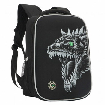 Ранец GRIZZLY анатомическая спинка, облегченный, для мальчиков, DRAGON, 37х26х16 см,, RAw-497-3/1 Ранец GRIZZLY анатомическая спинка, облегченный, для мальчиков, DRAGON, 37х26х16 см,, RAw-497-3/1