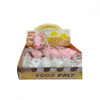 Антистресс арт. UVP-0008 Зайка цвета микс 7 см (12 шт.) шоубокс