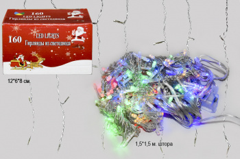 Гирлянда электр. арт. 4533-15-501 Штора цветная, 1,5х1,5 м в кор.  Гирлянда электр. арт. 4533-15-501 Штора цветная, 1,5х1,5 м в кор.