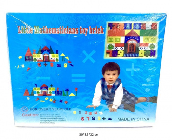 Деревянная игрушка арт. 93-26 Строительные блоки "Юный математик" в кор._