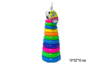 Пирамидка арт. 3335-21 Футбол 11 колец в сетке• /240 шт./ Пирамидка арт. 3335-21 Футбол 11 колец в сетке• /240 шт./