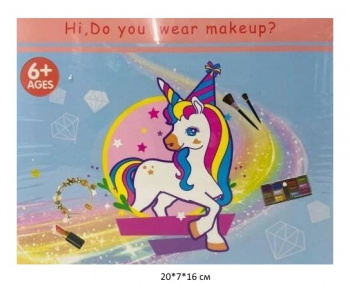 Набор косметики арт. XS25B "Единорог" с шармами для плетения брасетов в кор.~