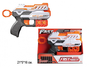 Бластер арт. BH705" С мягкими  пулями в коробке 21*5*16 Бластер арт. BH705" С мягкими  пулями в коробке 21*5*16