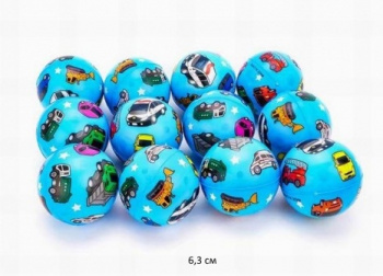 Мяч пвх арт. 327-13 Машинки 6,3 см (12 шт.) в пак.