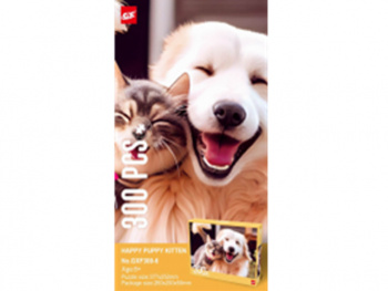 Пазл арт. GXF300-6/300 Кошка и собака 300 дет, в кор. 26*20*5