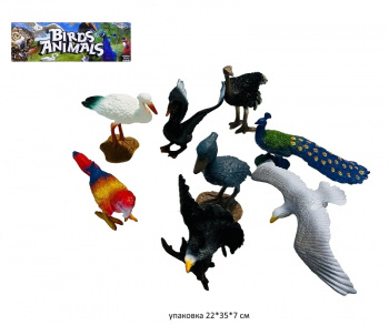 Набор животных арт. Q907-7 Птицы 8 шт. в пак.•