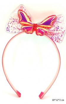 Ободок арт. MD-966 Бантик-бабочка блестки в пак._ Ободок арт. MD-966 Бантик-бабочка блестки в пак._