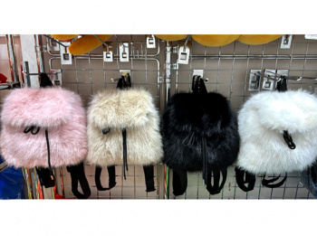 Рюкзак арт. 400-209 Меховой на шнурке, цвета микс в пакете  Рюкзак арт. 400-209 Меховой на шнурке, цвета микс в пакете