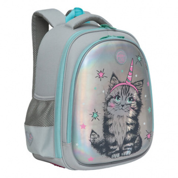 Ранец GRIZZLY анатомическая спинка, c брелоком, для девочек, "MAGIC CAT", 36х28х20 см, RAz-286-2/1 Ранец GRIZZLY анатомическая спинка, c брелоком, для девочек, "MAGIC CAT", 36х28х20 см, RAz-286-2/1