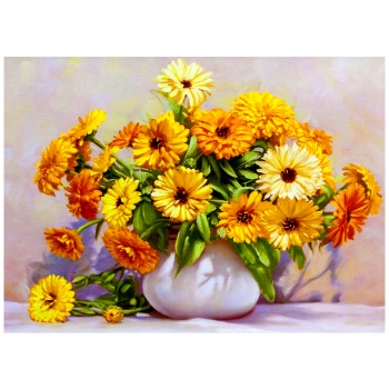 Картина арт. 3501RA Букет календулы рис.по № (40x50)в кор Картина арт. 3501RA Букет календулы рис.по № (40x50)в кор