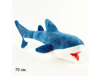 им Акула арт. MR122-2-1 Синяя со стразами 70 см в пак._