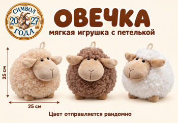 им Овечка арт. 1040-1/25 Круглая с петелькой 25 см цвета микс