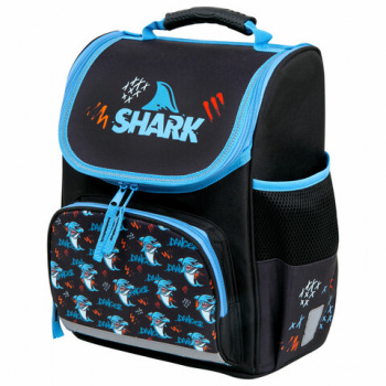 Ранец ПИФАГОР BASIC, 1 отделение, 3 кармана, эргономичная спинка, "Angry shark", 35х28х18 см, 272044 Ранец ПИФАГОР BASIC, 1 отделение, 3 кармана, эргономичная спинка, "Angry shark", 35х28х18 см, 272044