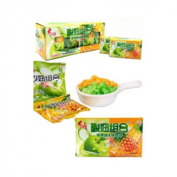 Конфета арт. 840711-3 Жевательная кислая "2 вкуса: яблоко+ананас" 14 г 20 шт. в кор.'