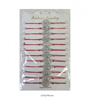 Нить красная арт. 033060-4 Знаки зодиака серебро 12 шт. в пак.