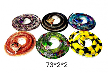 Игр. резин. арт. SLL-177 Змея цвета микс 73 см в пак._ Игр. резин. арт. SLL-177 Змея цвета микс 73 см в пак._