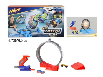 Автотрек арт. 7710 NERF Трек+устройство для запуска +2 машинки в кор.= Автотрек арт. 7710 NERF Трек+устройство для запуска +2 машинки в кор.=