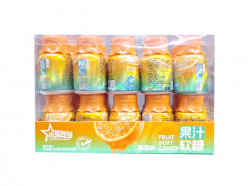 Конфета арт. 190745/190738-1 Жевательная "Апельсин" 16 г в баночке 20 шт. в кор.