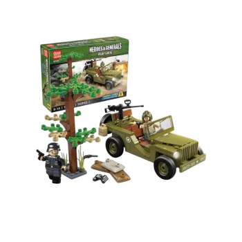 Конструктор арт. 100095-3 Военнная техника Джип 202 дет. в кор._ Конструктор арт. 100095-3 Военнная техника Джип 202 дет. в кор._
