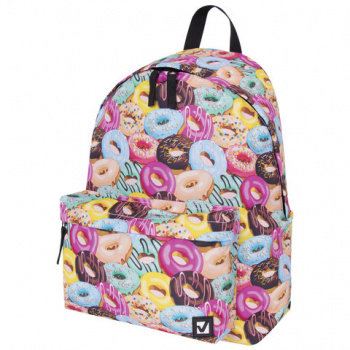 Рюкзак BRAUBERG, универсальный, сити-формат, "Donuts", 20 литров, 41х32х14 см, 228862 Рюкзак BRAUBERG, универсальный, сити-формат, "Donuts", 20 литров, 41х32х14 см, 228862