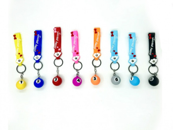 Брелок арт. 805114 На руку Бильярдный шар цвета микс в пак. =