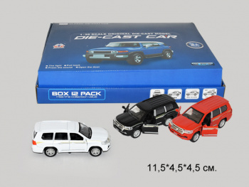 Модель металл. арт. 53522-4A/2" Toyta инерц. свет, звук (12шт.)/шоубокс 36*28*6 /288шт.//бл./ Модель металл. арт. 53522-4A/2" Toyta инерц. свет, звук (12шт.)/шоубокс 36*28*6 /288шт.//бл./