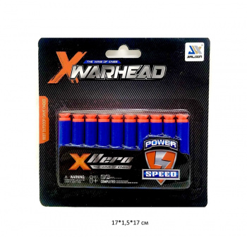 Пульки для бластера арт. JLX7111 Синие 10 шт. на листе_ Пульки для бластера арт. JLX7111 Синие 10 шт. на листе_