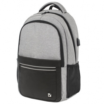 Рюкзак BRAUBERG URBAN универсальный, с отд. для ноутбука, USB-порт, Detroit, сер, 46х30х16 см,229894 Рюкзак BRAUBERG URBAN универсальный, с отд. для ноутбука, USB-порт, Detroit, сер, 46х30х16 см,229894