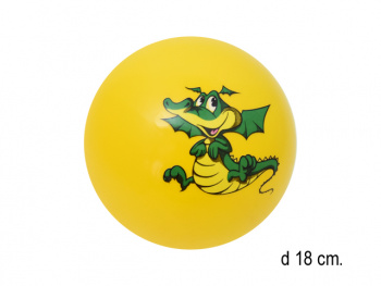 Мяч резин. арт. 80538-1 Желтый с рис. в пак.