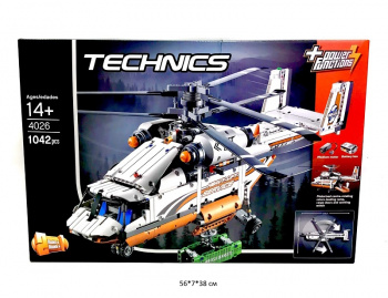 Конструктор арт. 40026/4026 Вертолет 1042 дет. в кор._