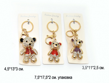 Брелок арт. 805273 Медведь цвета микс стразы металл (12 шт.) в пак. Брелок арт. 805273 Медведь цвета микс стразы металл (12 шт.) в пак.
