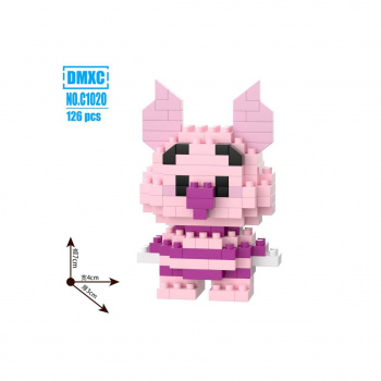Конструктор арт. C1020-805 Микро Свинка 126 дет. в кор.