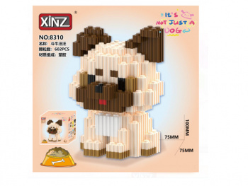 Конструктор арт. 8310-802-805 Микро Собака бульдог 602 дет. в кор.=