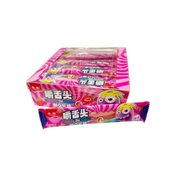 Мармелад арт. 900362-1 Полоска-тянучка кислая "Клубника" 15 г в пак. 30 шт. в кор.'