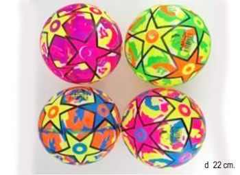 Мяч резин. арт. 25172-13/20624G" Звезды 22 см, 55 гр