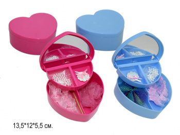 Набор украшений арт. MD979 Сердце шкатулка цвета микс в пласт. кор._