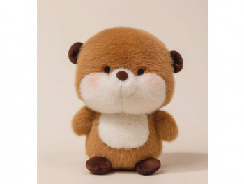 им Бобер арт. YE250909-1-4 Коричневый розовые щечки 16 см в пак.)