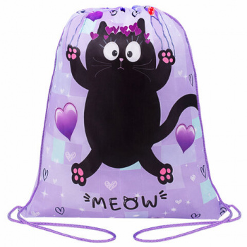 Мешок для обуви ПИФАГОР, 1 отделение, 40х32 см, Falling cat, 272383 Мешок для обуви ПИФАГОР, 1 отделение, 40х32 см, Falling cat, 272383