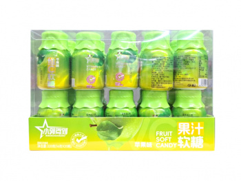 Конфета арт. 190745/190738-4 Жевательная "Яблоко" 16 г в баночке 20 шт. в кор.