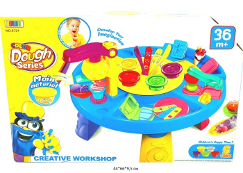 Пластилин арт. 8724 Набор "Сладости" со столиком и аксессуарами в кор._