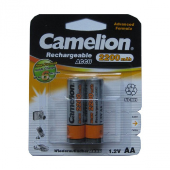 кв_Аккумулятор Camelion R6/AA 2200mAh Ni-Mh BL2 (24/384) [NH-AA2200BP2] 12308