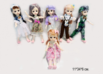 Кукла арт. XD809-A7 Шарнирная в ассортименте в пак.•