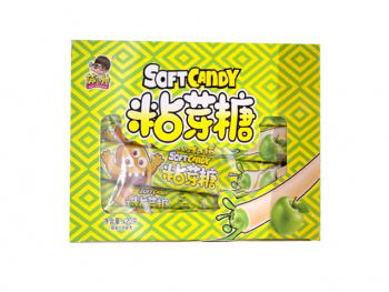 Конфета арт. 110073 Жевательная Трубочка-тянучка с начинкой Яблоко 14 г 30 шт. в кор.,