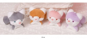 им Лиса арт. 906-40 Цвета микс брелок 10 см в пак.)